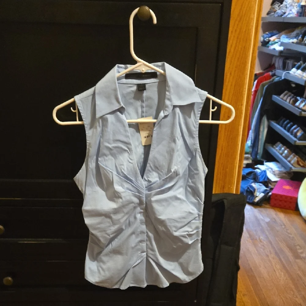 Express Sleeveless Blue Women's Top NWT Size Xs - Picture 1 of 4